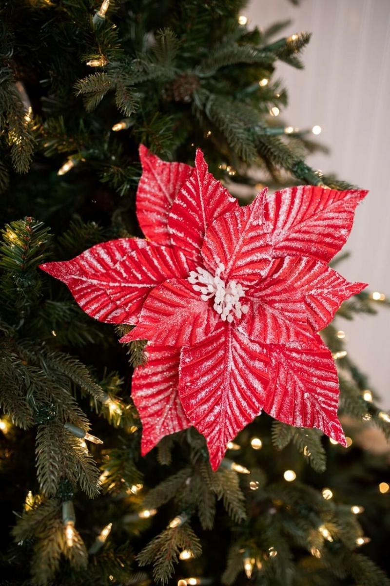 Flowers | 24" Striped Poinsettia Christmas Tree Flower Flowers Flowers