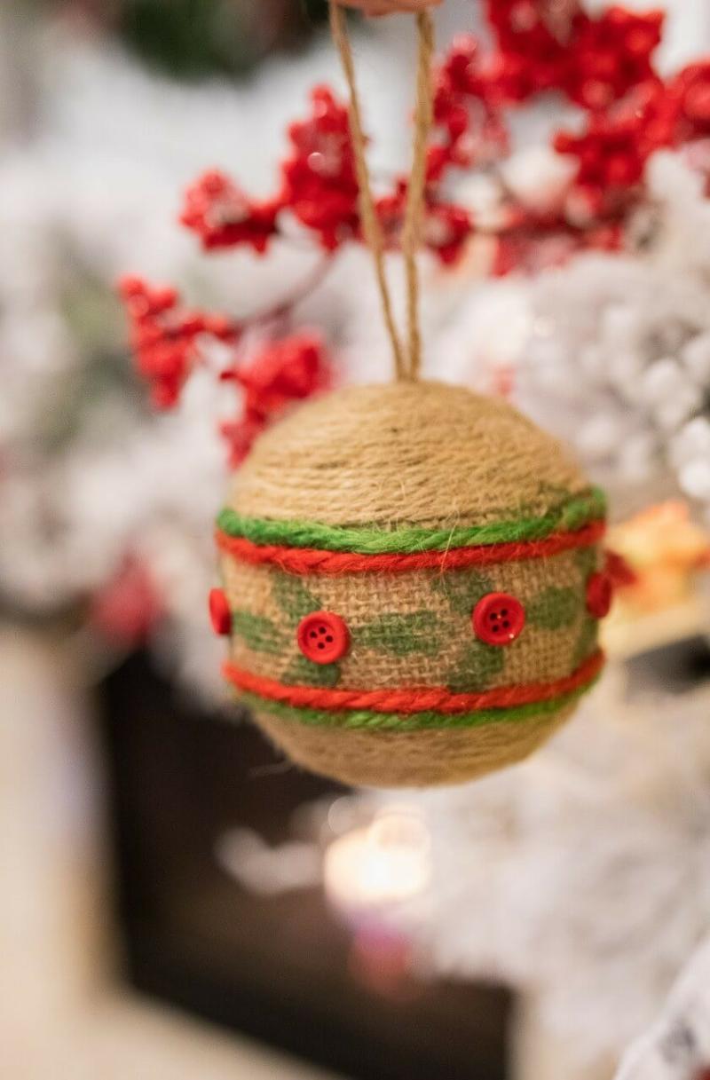 Ornaments | 10 Cm Natural Jute Ball Christmas Ornaments Ornaments Ornaments