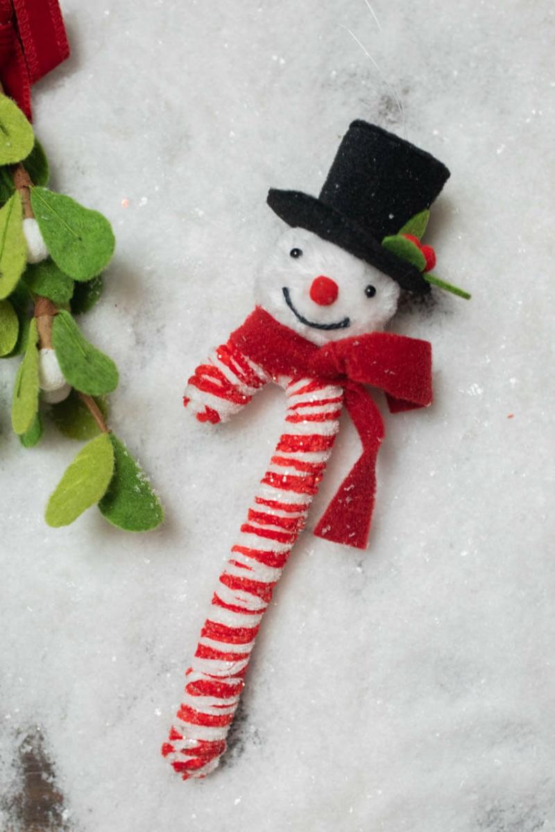 Ornaments | 11" Snowman Ice Candy Cane Ornament Ornaments Ornaments