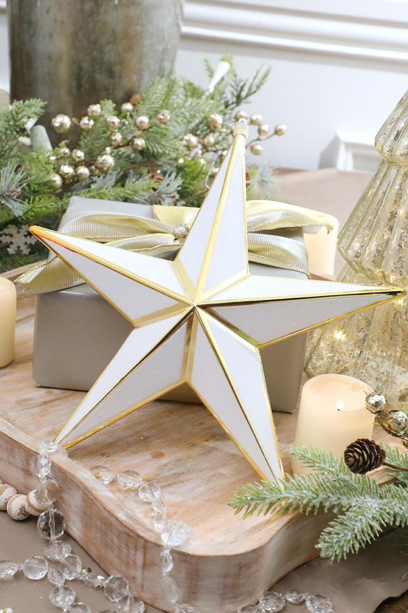 Ornaments | 12" Borealis Glitter Star Ornament Ornaments Ornaments