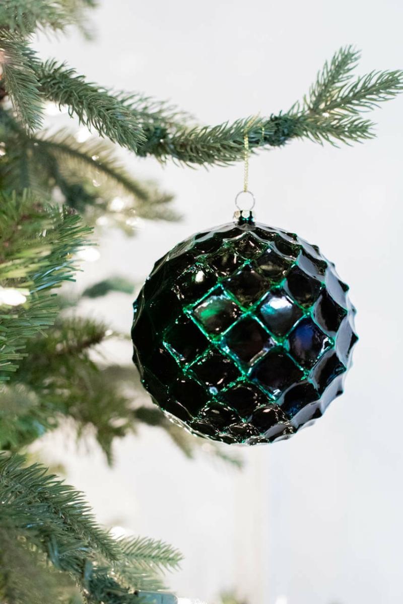 Ornaments | 12Cm Emerald Honeycomb Christmas Ball Ornament Ornaments Ornaments