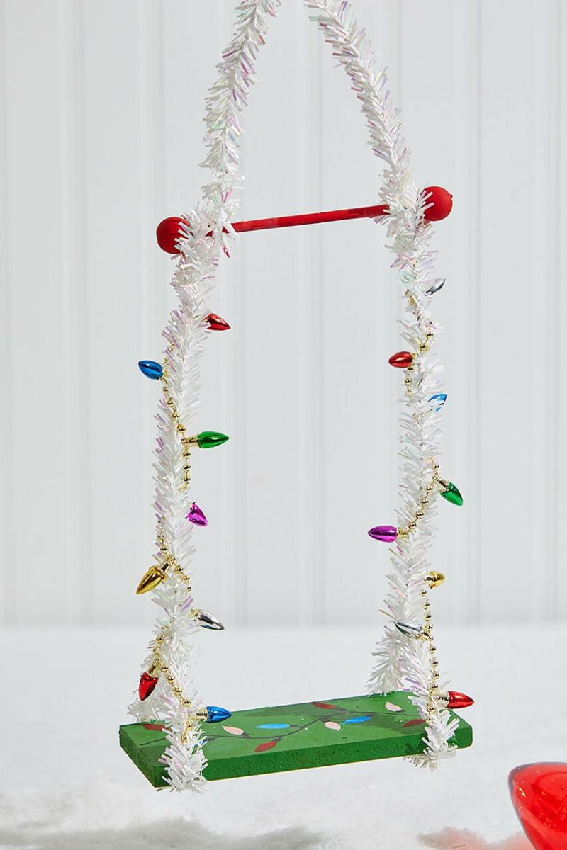 Ornaments | 13" Wood Christmas Bulb Swing Ornaments Ornaments