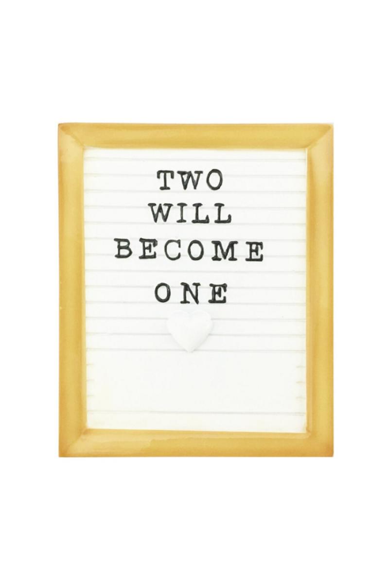 Ornaments | 3.5" Two Will Become One Letter Board Customizable Ornament Ornaments Ornaments