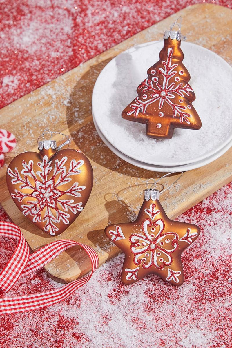 Ornaments | 3" Glass Gingerbread Ornament Ornaments Ornaments