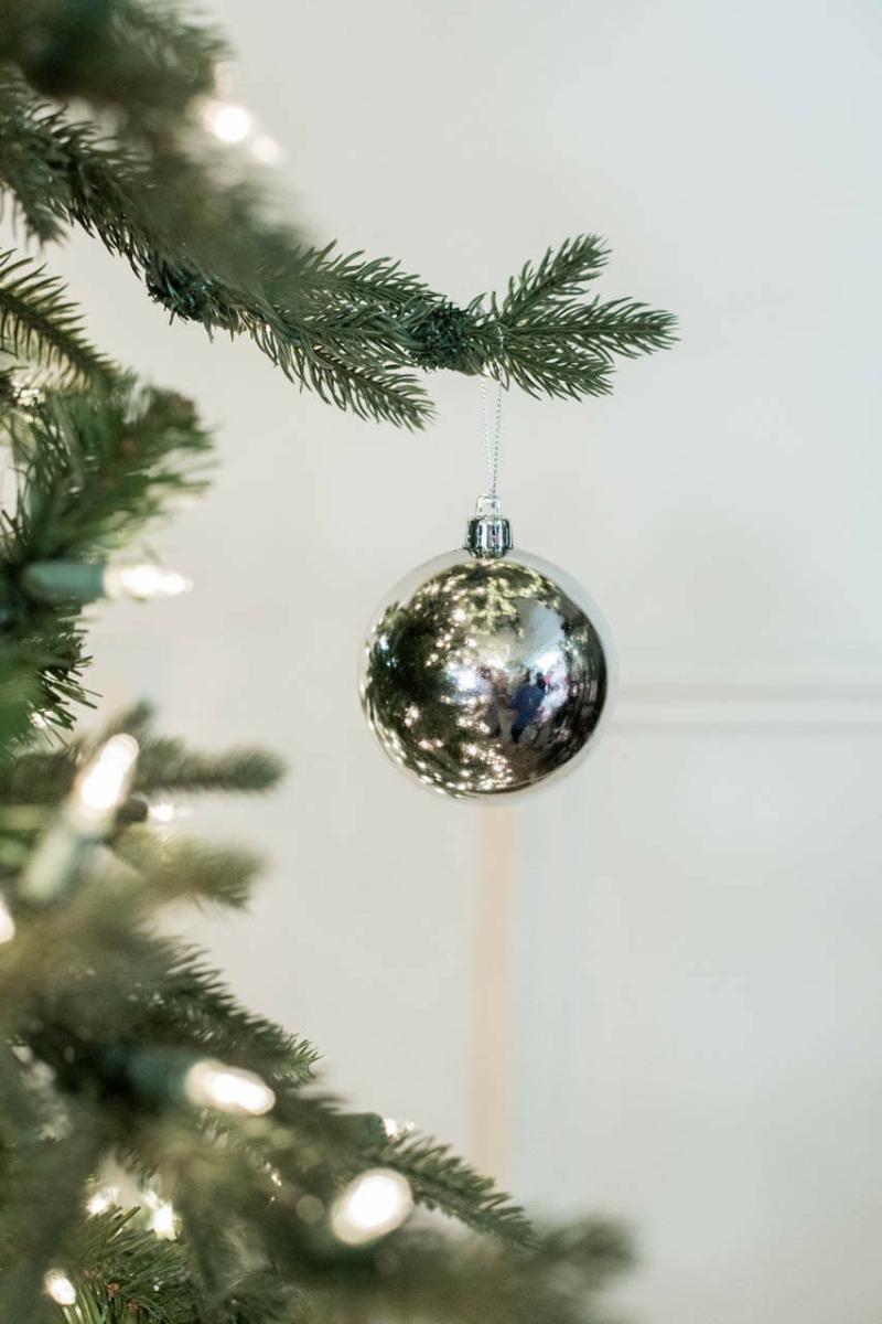 Ornaments | 3" Silver Shiny Ball – Box Of 6 Ornaments Ornaments