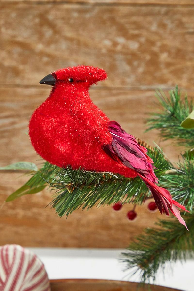 Ornaments | 4.25" Foam Clip Cardinal Ornaments Ornaments