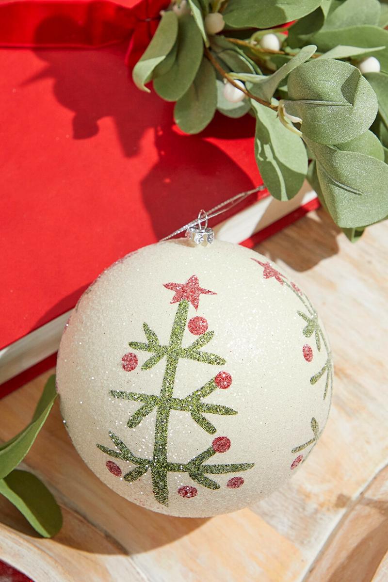 Ornaments | 4.5" Frosted Christmas Tree Ball Ornament Ornaments Ornaments