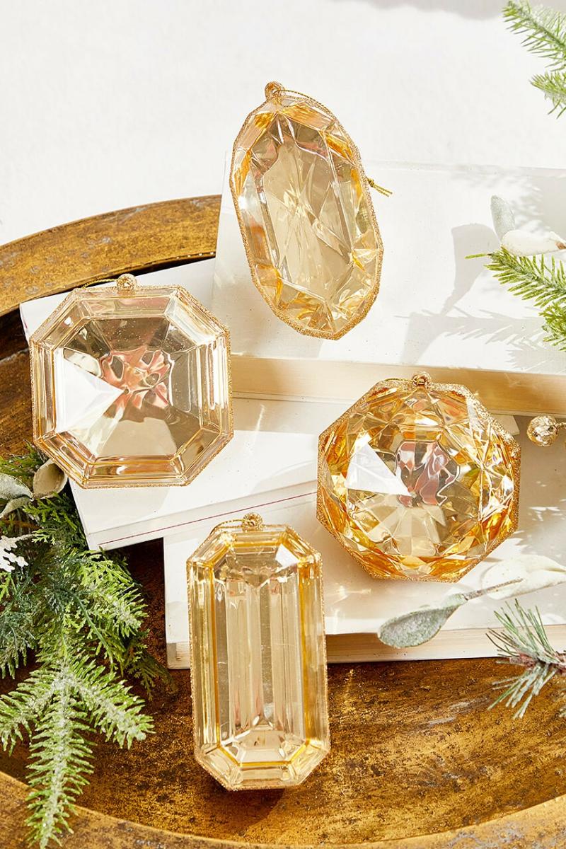 Ornaments | 4"-5" Jewel Ornament – Champagne Ornaments Ornaments