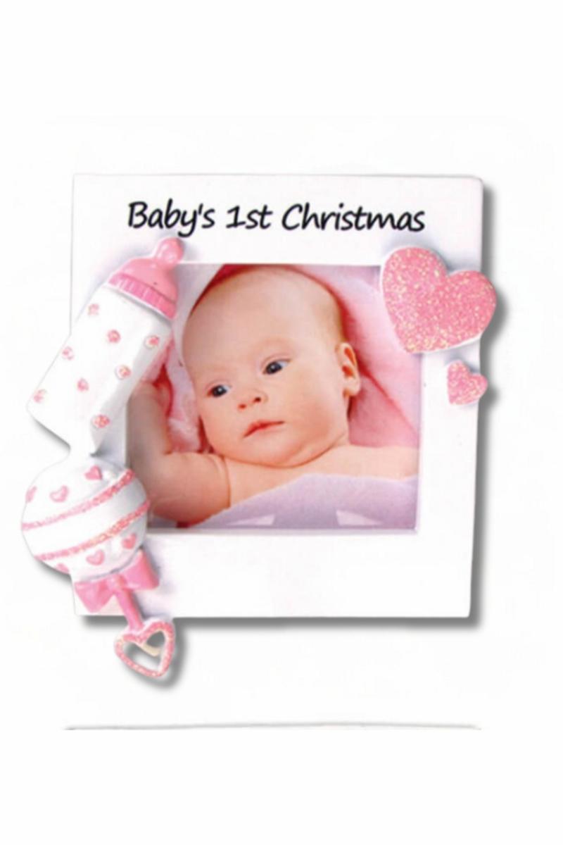 Ornaments | 4" Baby Girl’S 1St Christmas Customizable Ornament Ornaments Ornaments