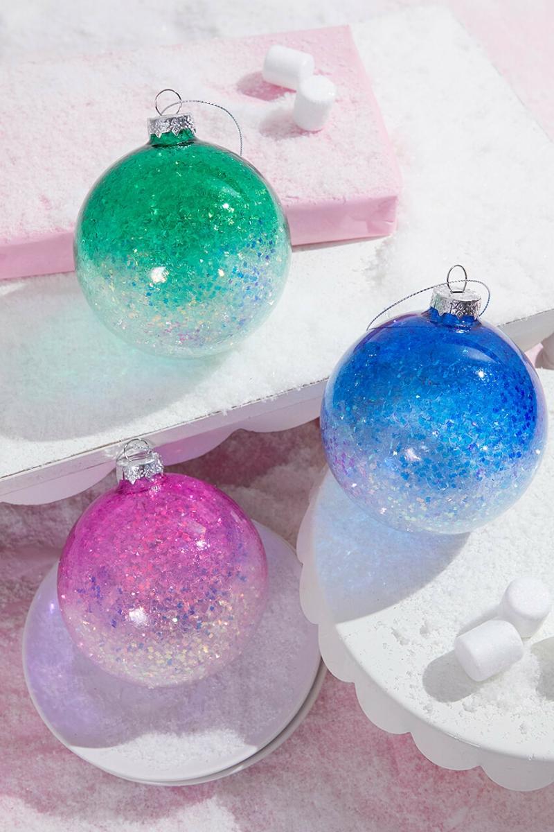 Ornaments | 4" Glass Ombre Ball Ornament Ornaments Ornaments