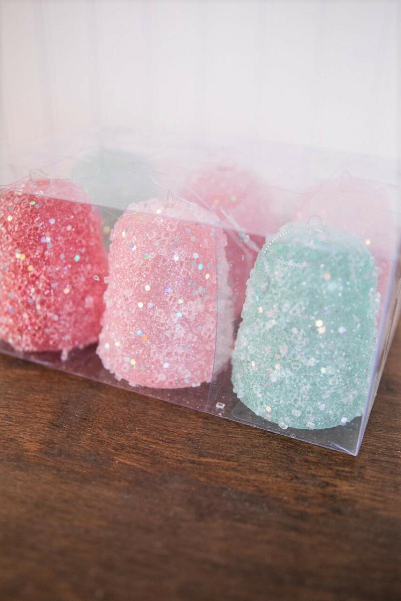 Ornaments | 4" Ice Gumdrop Ornaments – Set Of 6 Ornaments Ornaments