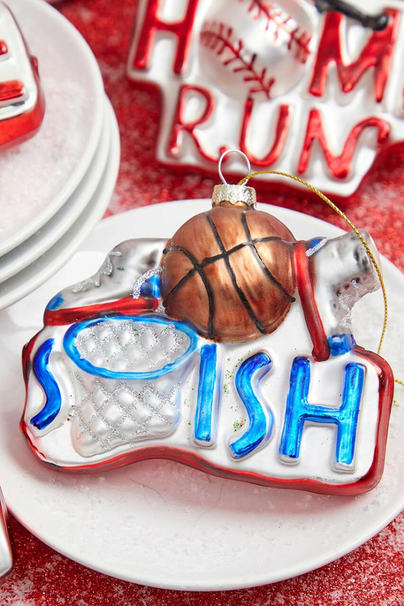 Ornaments | 4" Sports Ball Glass Ornament – Basketball Ornaments Ornaments