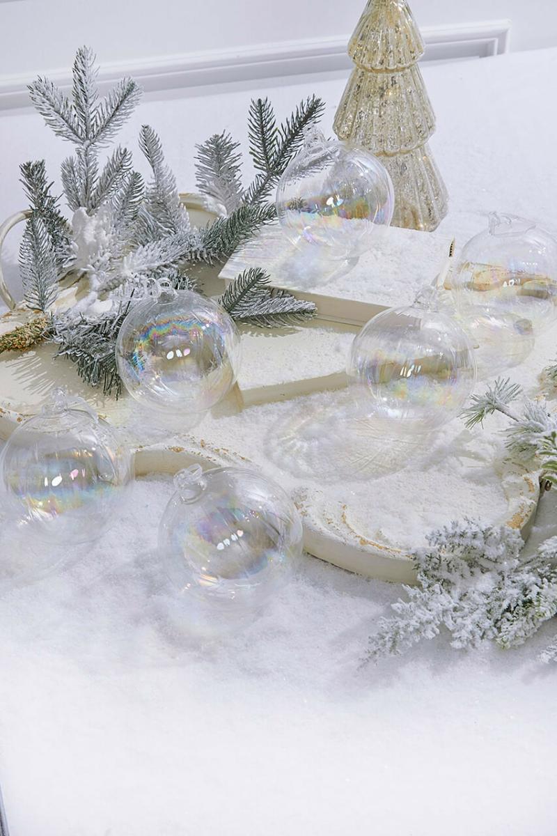 Ornaments | 5" Pearl Christmas Ball Ornaments – Set Of 6 Ornaments Ornaments