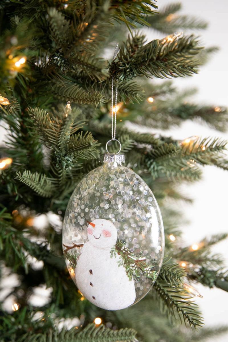 Ornaments | 5" Snowman Family Glass Ornament Ornaments Ornaments