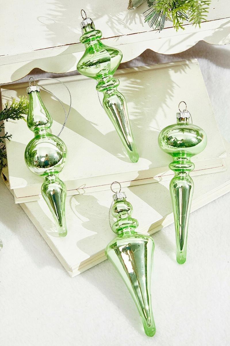 Ornaments | 5" Soft Green Finial Ornament Ornaments Ornaments