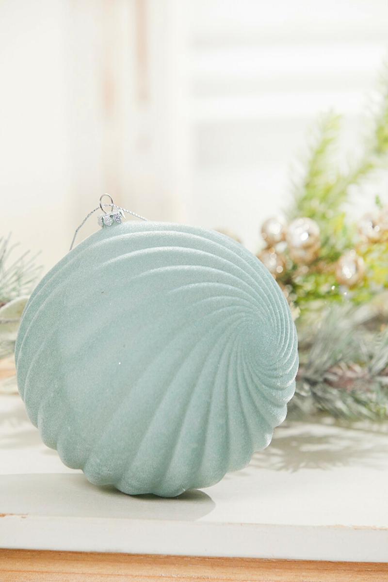 Ornaments | 5" Swirl Ball Ornament – Frost Green Ornaments Ornaments