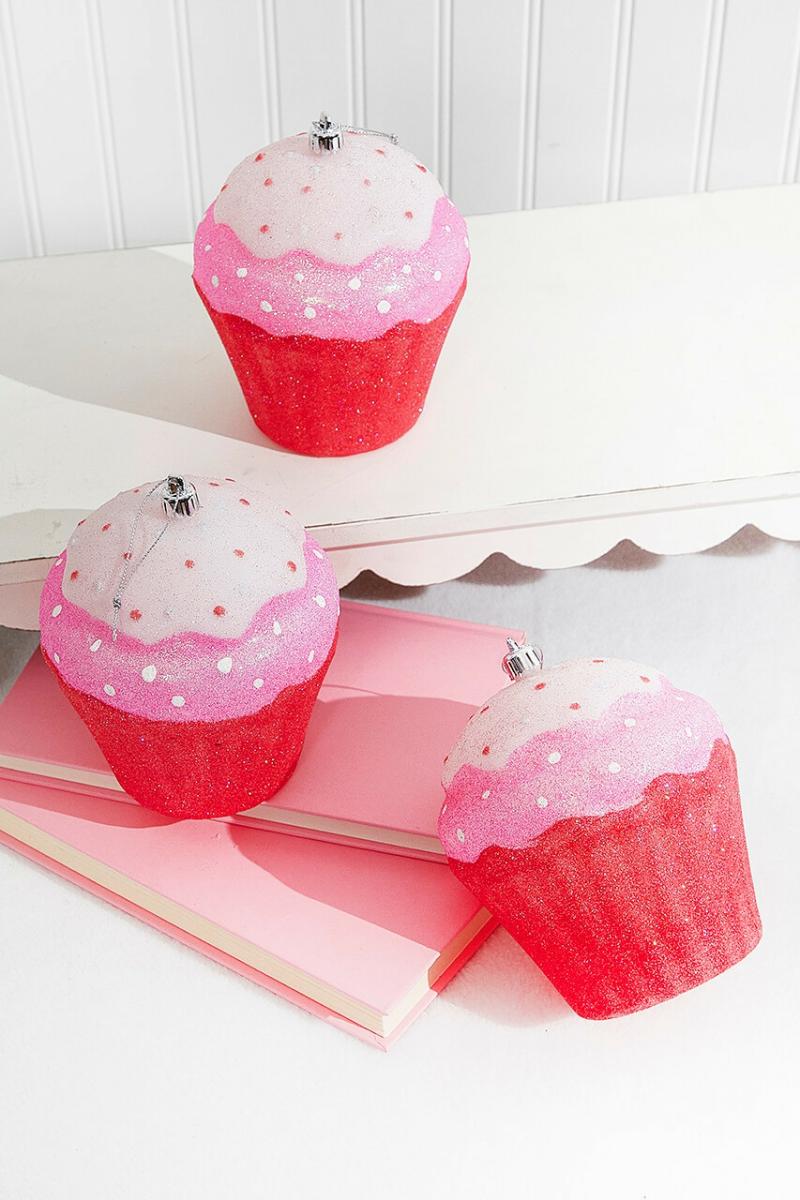 Ornaments | 6.5" Cupcake Ornaments – Box Of 3 Ornaments Ornaments