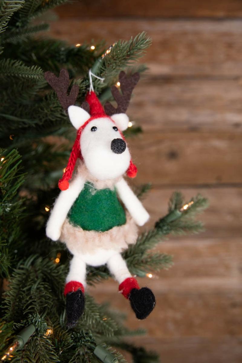 Ornaments | 6" Fabric Reindeer Ornament Ornaments Ornaments