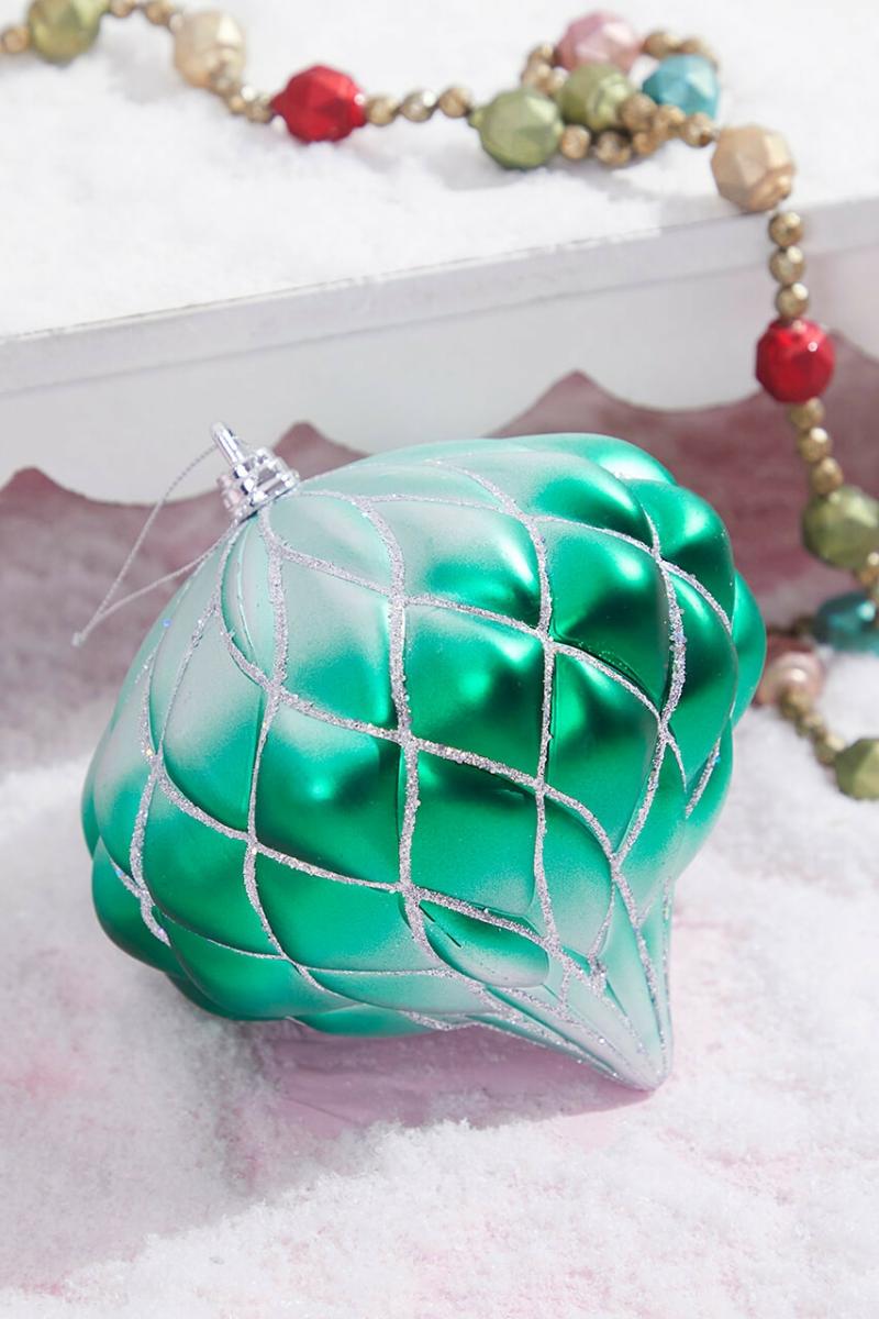 Ornaments | 6" Green Frost Onion Ornament Ornaments Ornaments