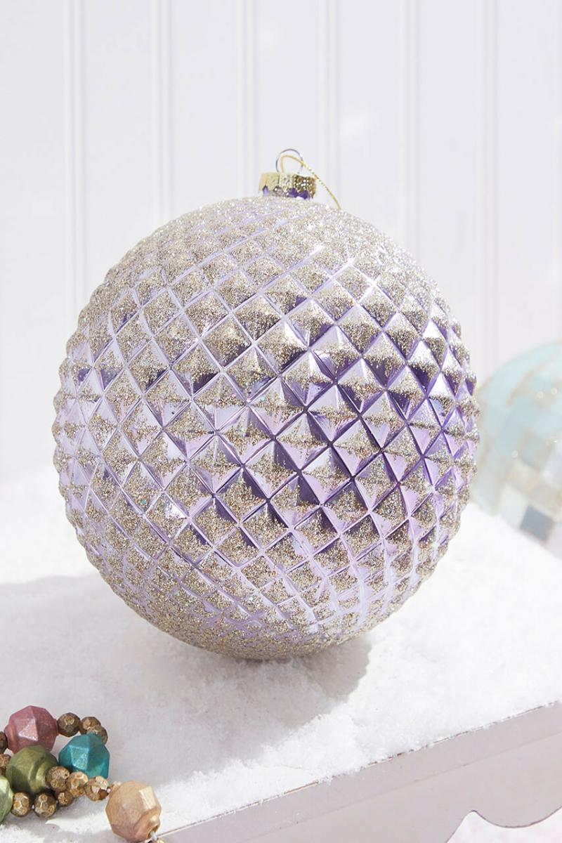 Ornaments | 6" Lavender Gold Ball Ornament Ornaments Ornaments