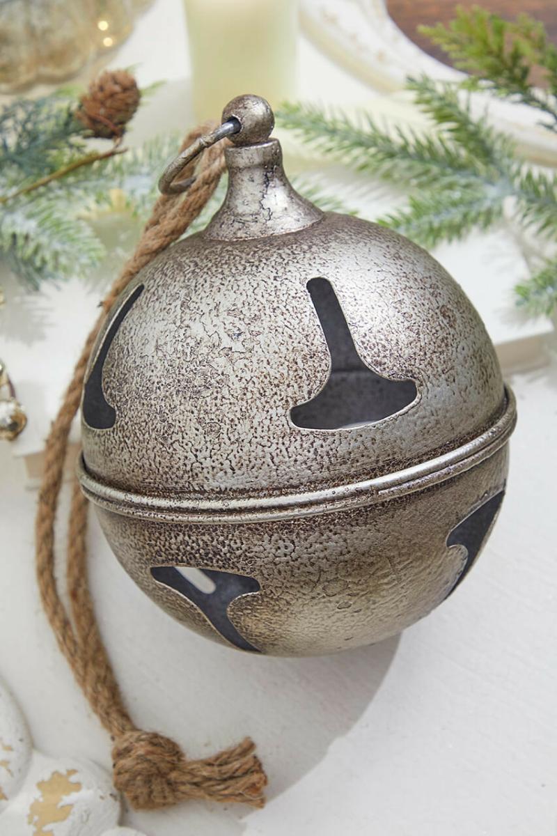 Ornaments | 6" Metal Hanging Bell Ornament Ornaments Ornaments