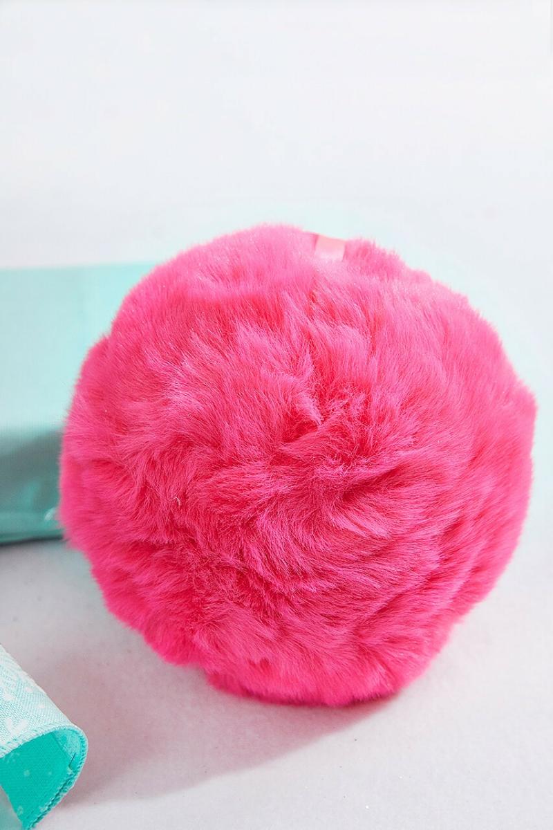 Ornaments | 6" Pink Faux Fur Ornament Ornaments Ornaments