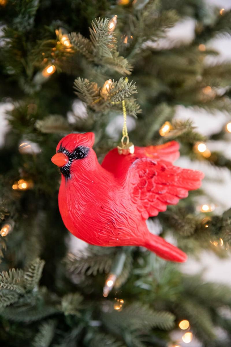 Ornaments | 6" Plastic Flying Cardinal Ornament Ornaments Ornaments