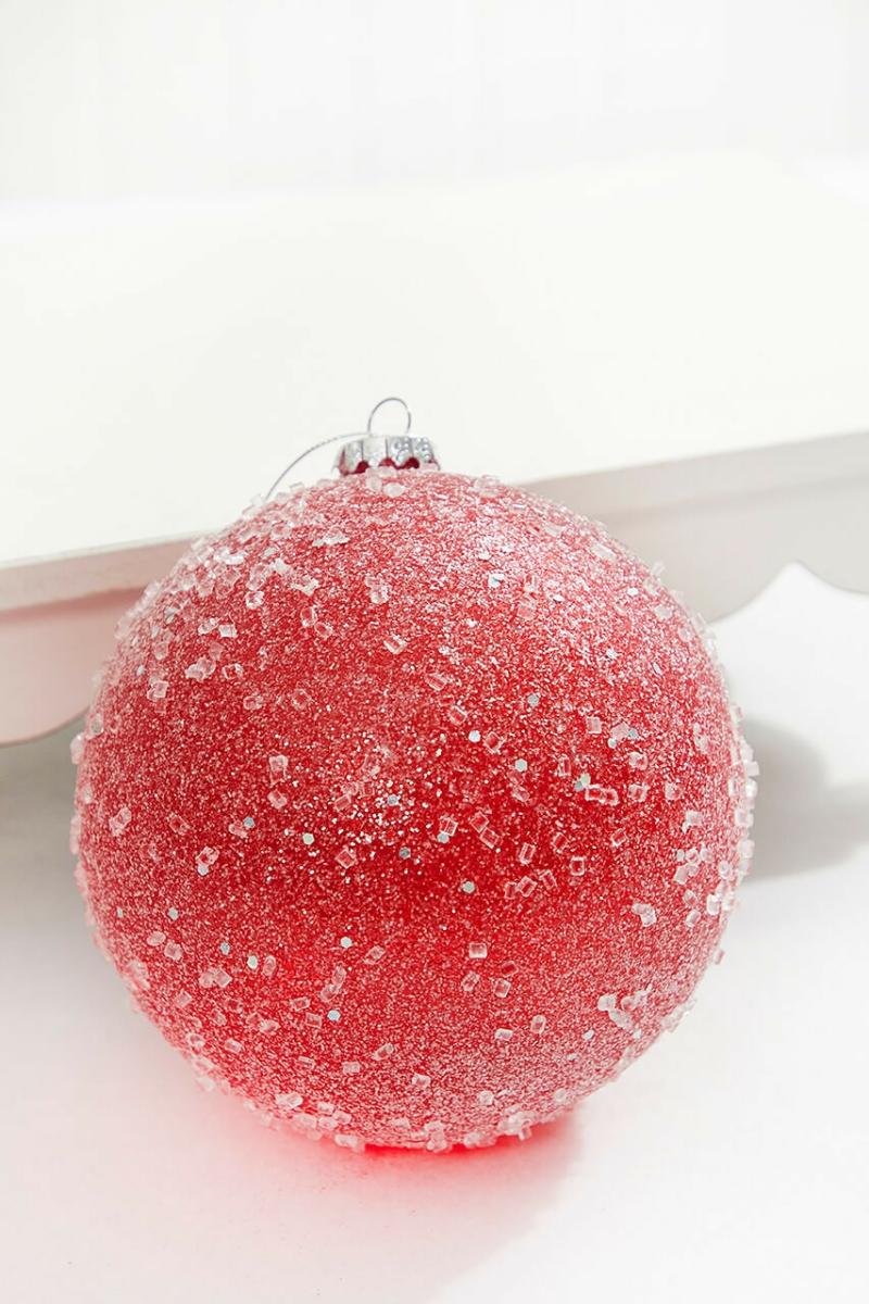 Ornaments | 6" Red Ice Gumdrop Ball Ornament Ornaments Ornaments