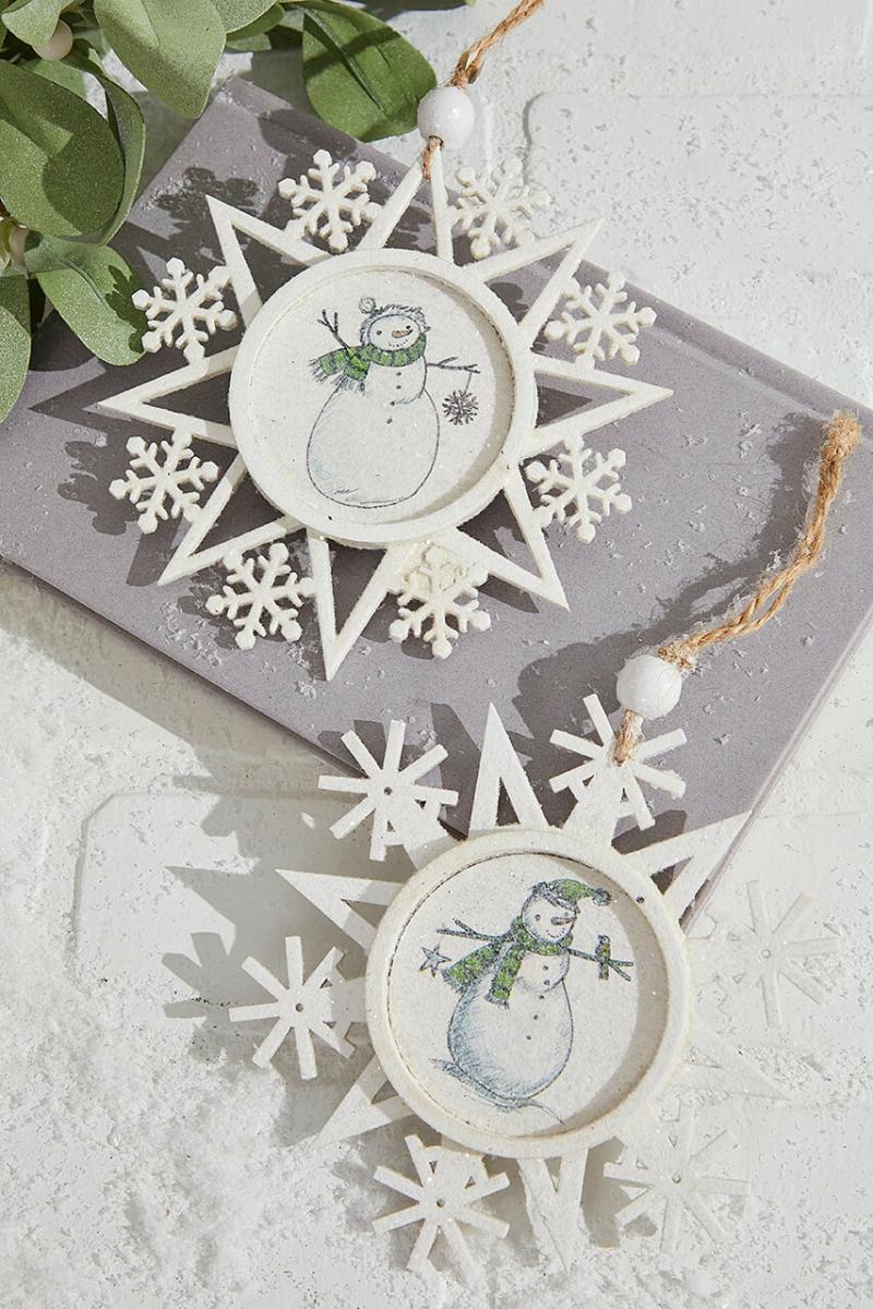 Ornaments | 6" Snowman Plywood Ornament Ornaments Ornaments