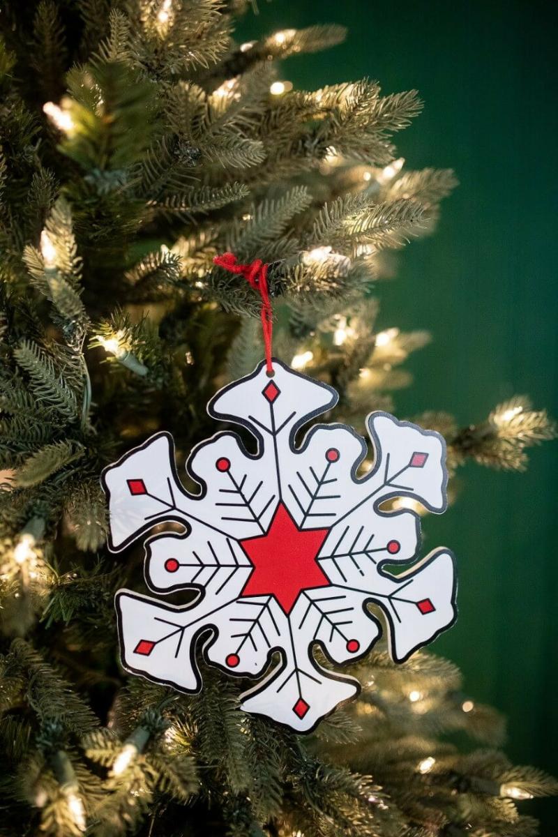 Ornaments | 8" Jolly Snowflake Christmas Ornament Ornaments Ornaments