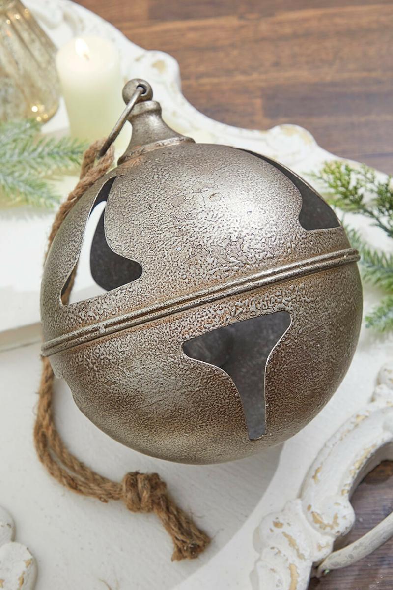 Ornaments | 8" Metal Hanging Bell Ornament Ornaments Ornaments