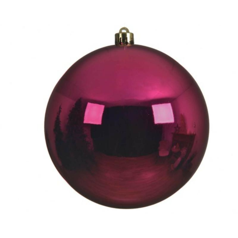 Ornaments | Berry Pink Shatterproof Christmas Ornaments – 14Cm Diameter Ornaments Ornaments