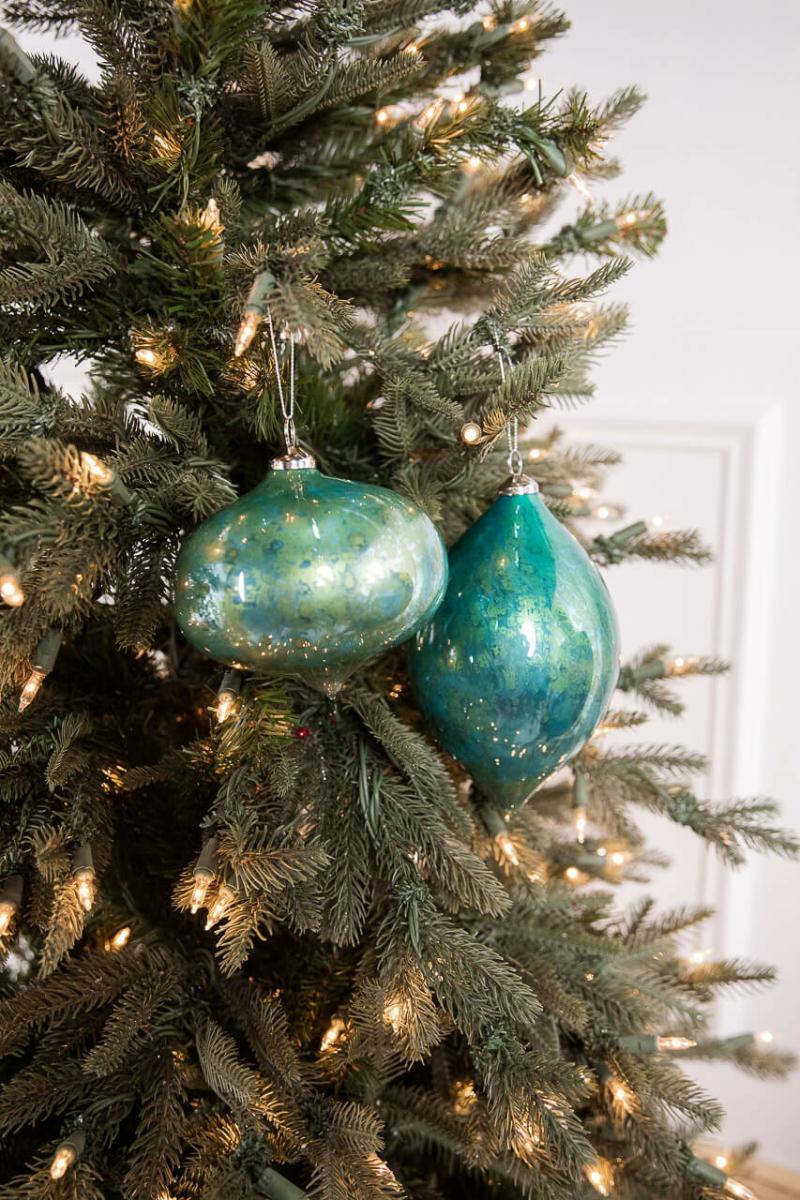 Ornaments | Glass Aqua Blue Onion/Finial Ornament Ornaments Ornaments