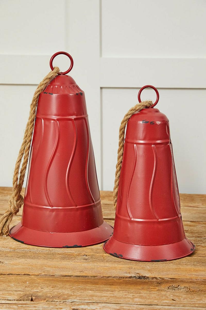 Ornaments | Rustic Red Metal Bell Ornament Ornaments Ornaments