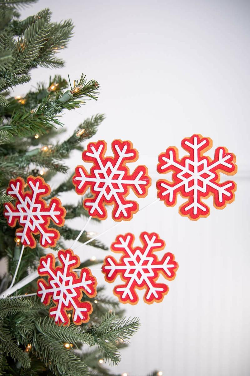 Picks & Sprays | 26" Gingerbread Snowflake Spray Picks & Sprays Picks & Sprays