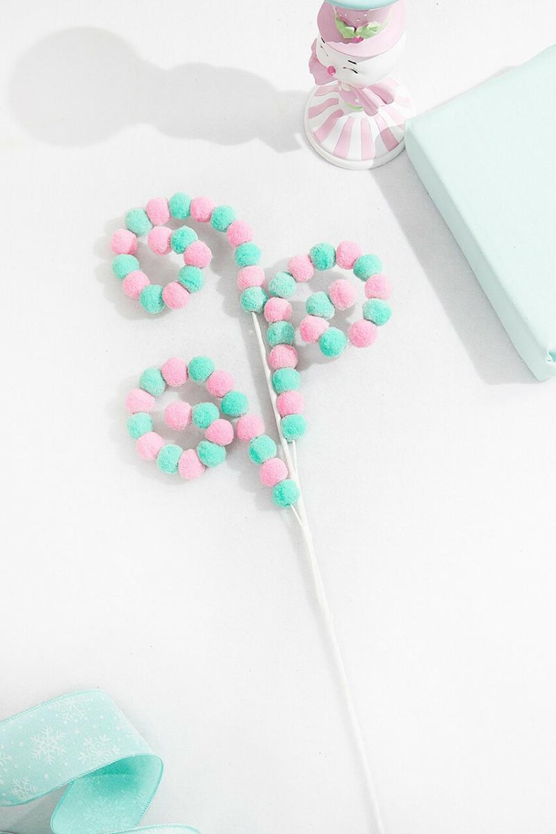 Picks & Sprays | 28" Mint And Pink Spiral Curly Spray Picks & Sprays Picks & Sprays