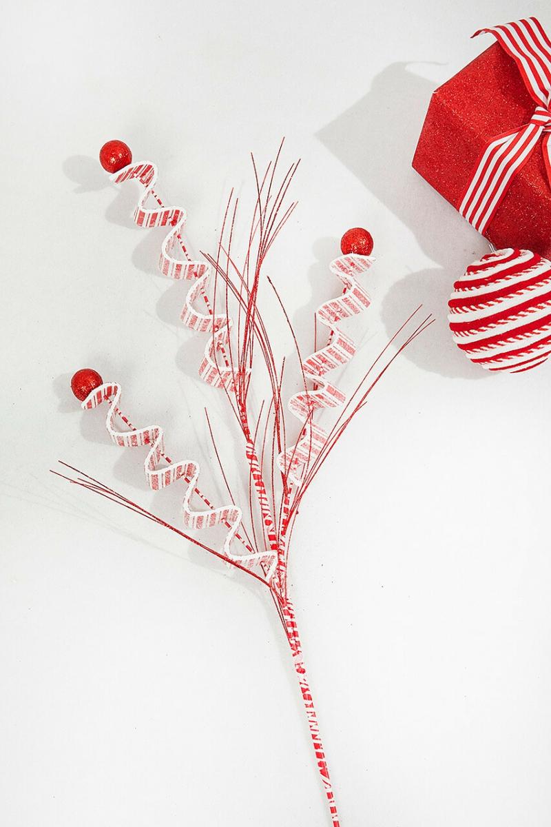 Picks & Sprays | 31" Red And White Peppermint Spray Picks & Sprays Picks & Sprays