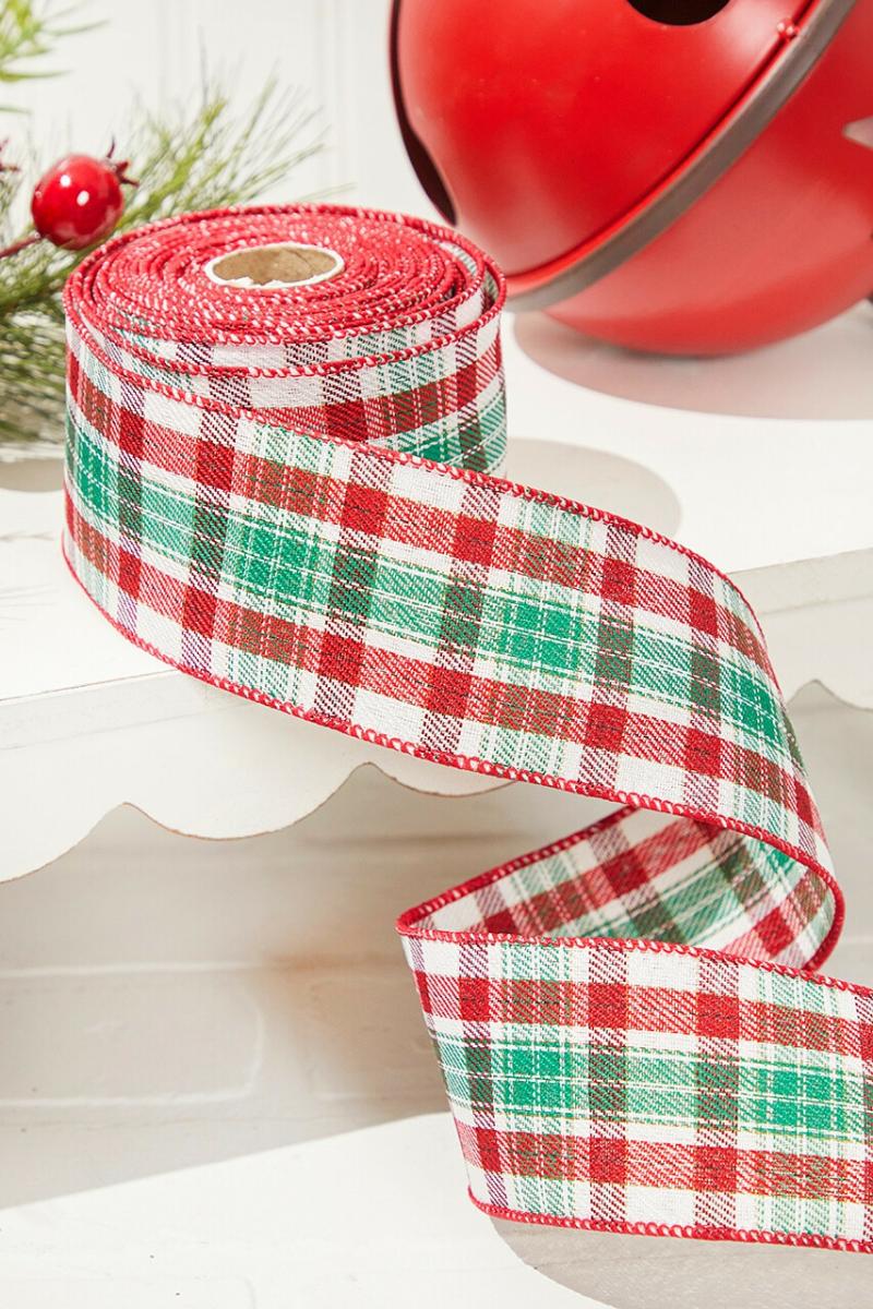 Ribbon | 2.5" X 10 Yard Christmas Plaid Ribbon Ribbon Ribbon