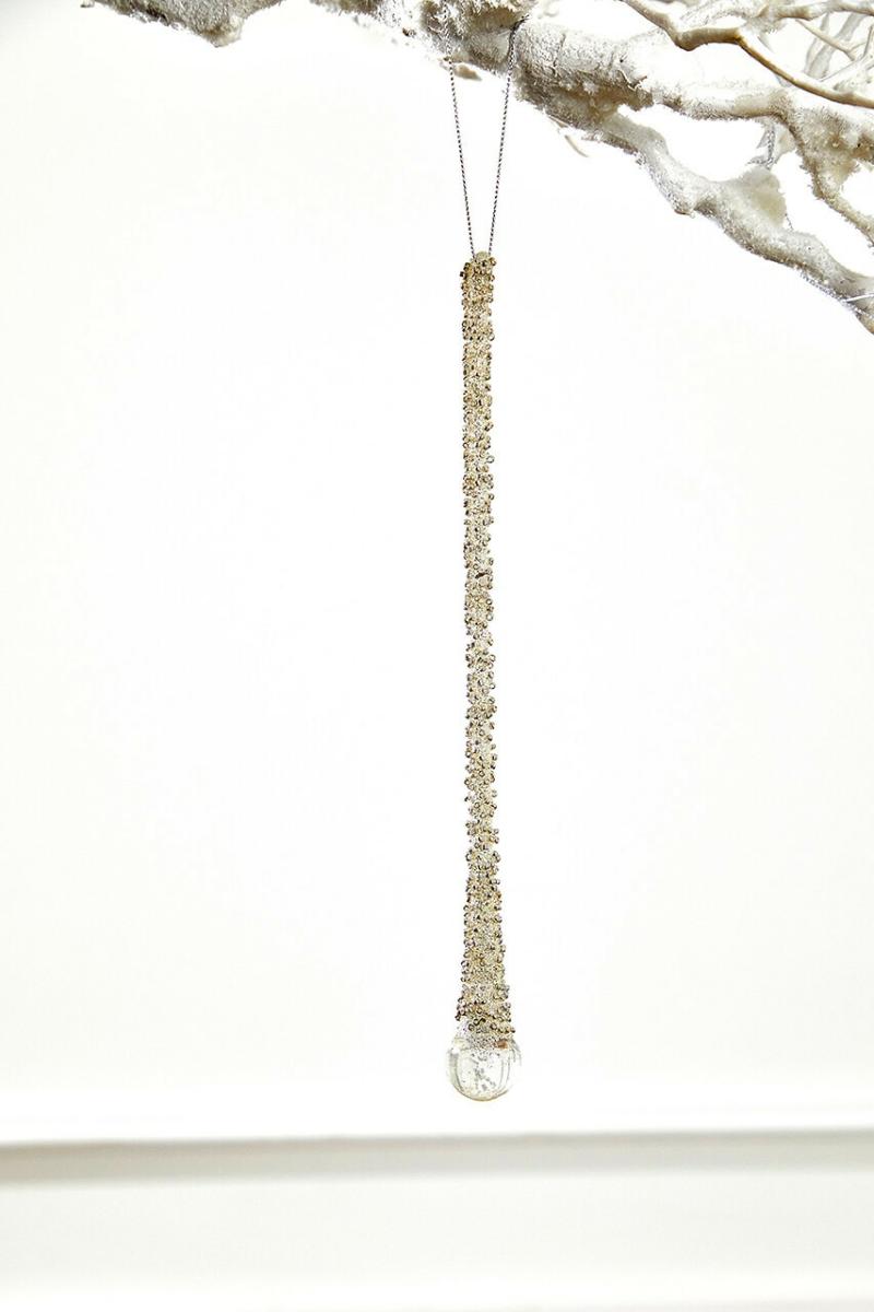 Ornaments | 10" Champagne Icicle Drop Ornament Ornaments Ornaments