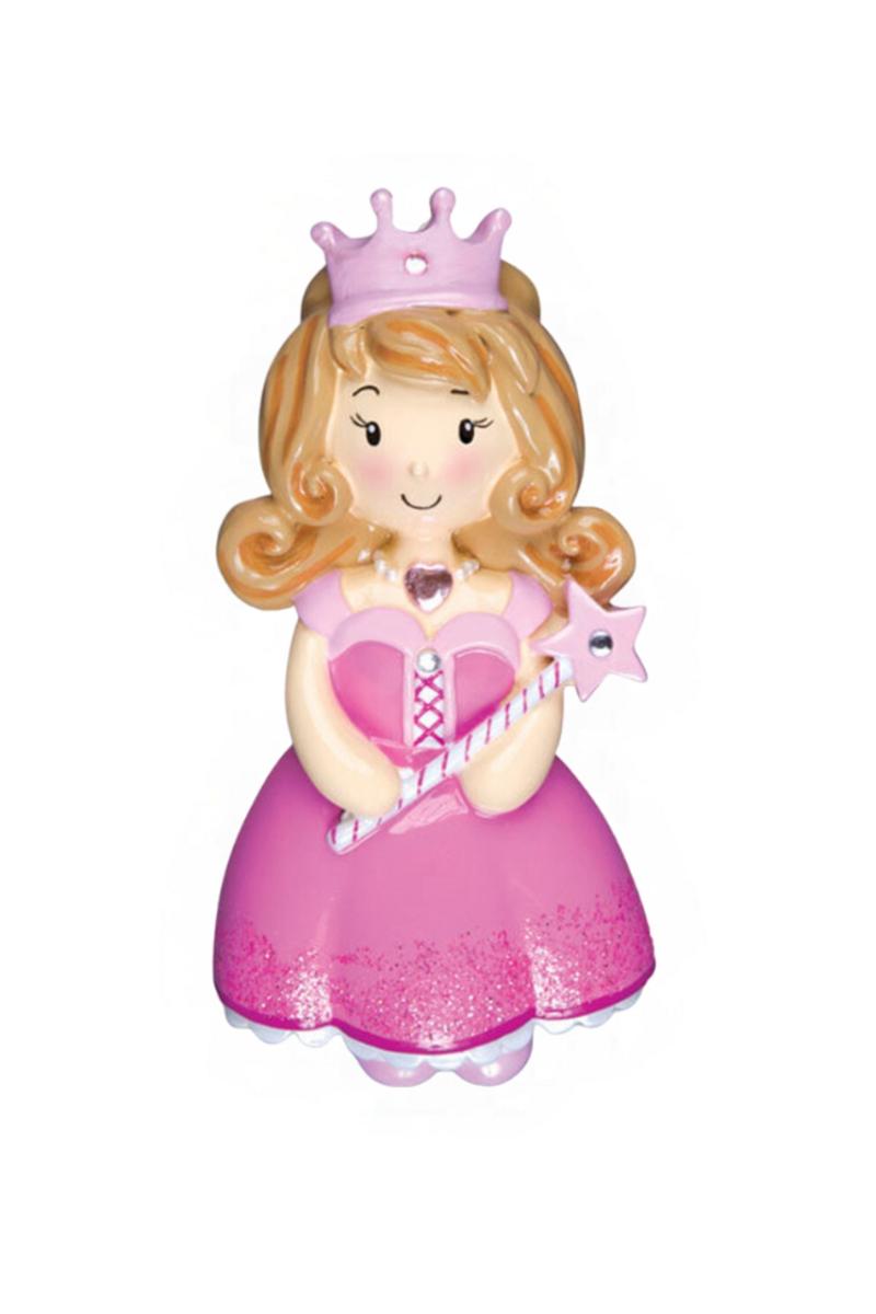 Ornaments | 4" Pink Princess Customizable Ornament Ornaments Ornaments