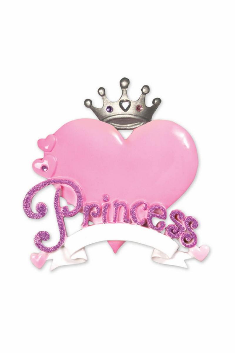 Ornaments | 4" Princess Heart Customizable Ornament Ornaments Ornaments