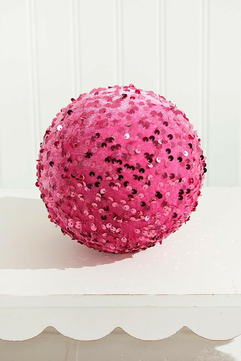 Ornaments | 6" Pink Sequin Ball Ornament Ornaments Ornaments