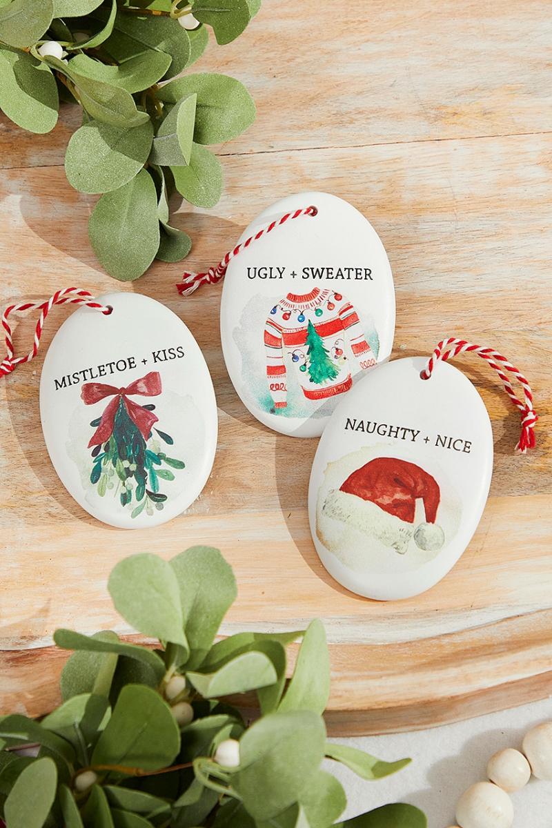 Ornaments | 4.5" Holiday Resin Disc Ornament Ornaments Ornaments